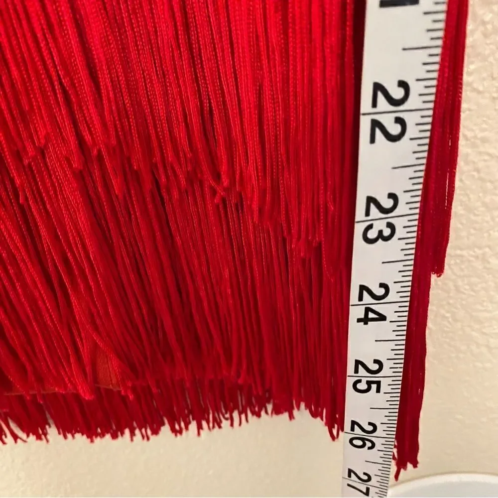Weissman dance costume red fringe flapper dress AIN'T YOUR MAMA 11701 -Child LC